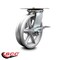 Service Caster 8 Inch Heavy Duty V Groove Semi Steel Caster with Roller Bearing and Brake SCC SCC-35S820-VGR-SLB - alternate 2
